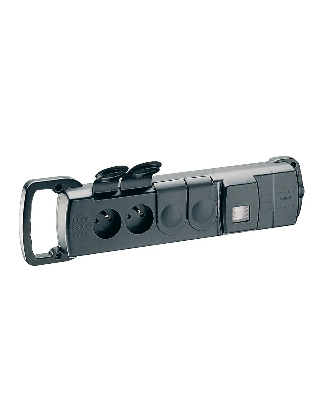 BLOC MULTIPRISE CAOUT 4X2P+T 16 A POIGNÉE TRANSPORT/INTER BIPOL NOIR LEGRAND 050552