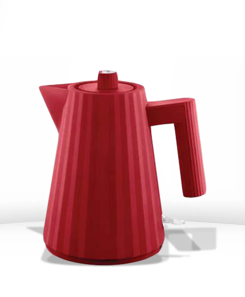 Bouilloire électrique 1L Plissé Rouge - ALESSI