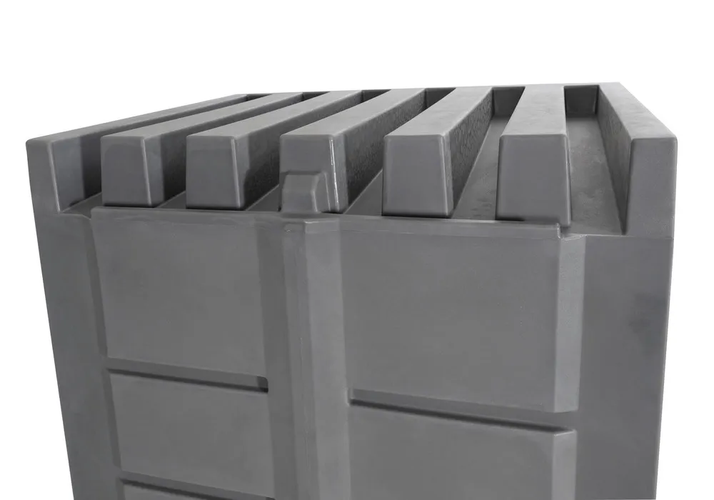 Box de sécurité PolySafe D1, avec volet roulant et un rayonnage en plastique pour petits récipients