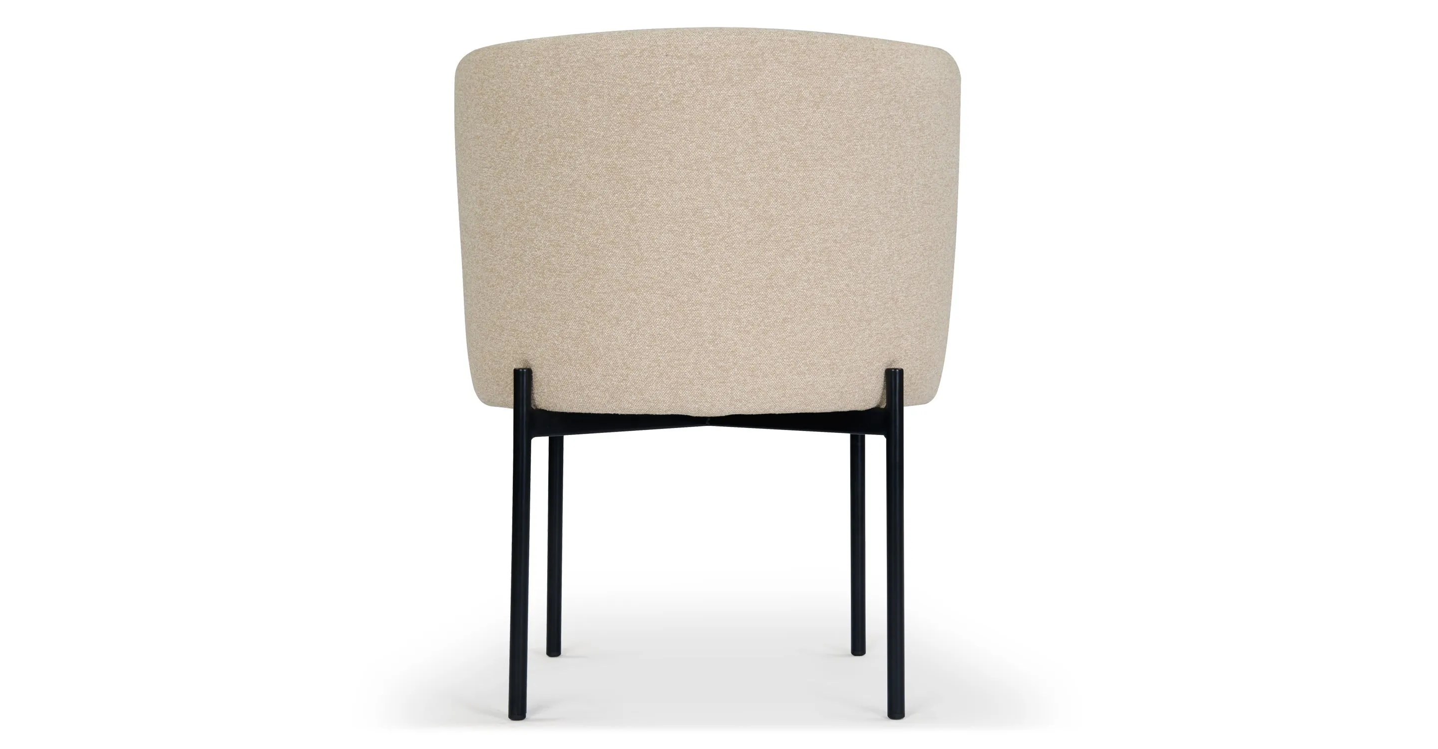 Chaise RAY beige sésame & métal noir 