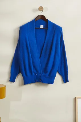 Gilet en mohair bleu électrique