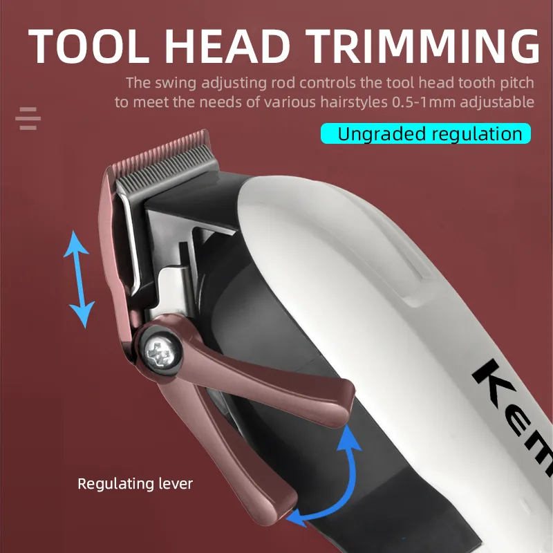 Kemei Professionnel Électrique Tondeuse À Cheveux Réglable Électrique Tondeuse À Cheveux Hommes injuste Barbe Rechargeable Tonde