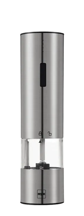 Moulin à Sel Poivre Électrique USB 19cm Gris 