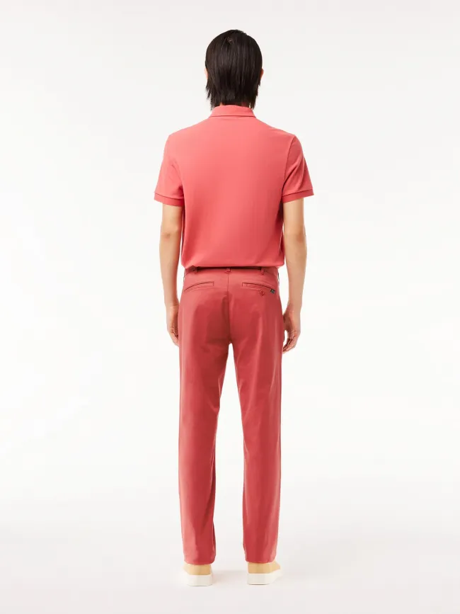 Pantalon chino core essentials rouge homme - Lacoste | wimod