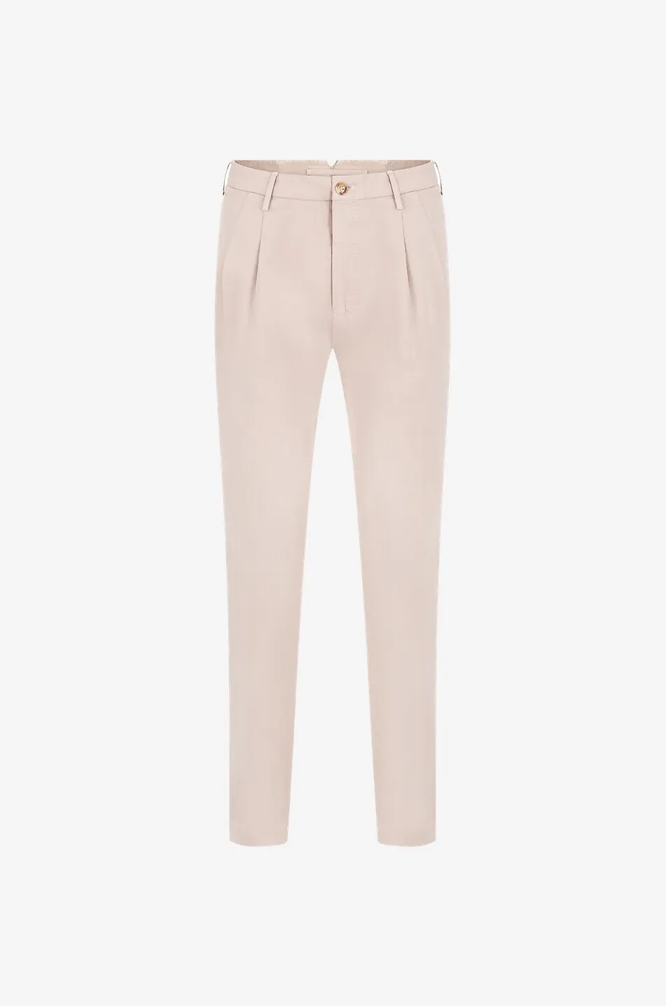 Pantalon à pinces fuselé en coton et lin Pattern 54
