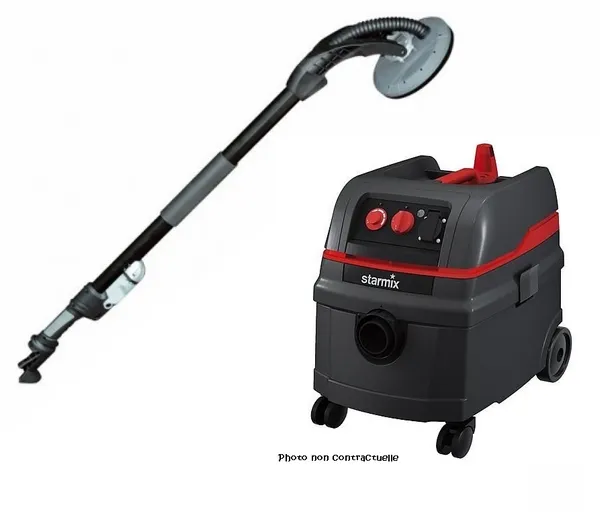 Ponceuse spéciale murs et plafonds avec aspirateur pour bandes de placo