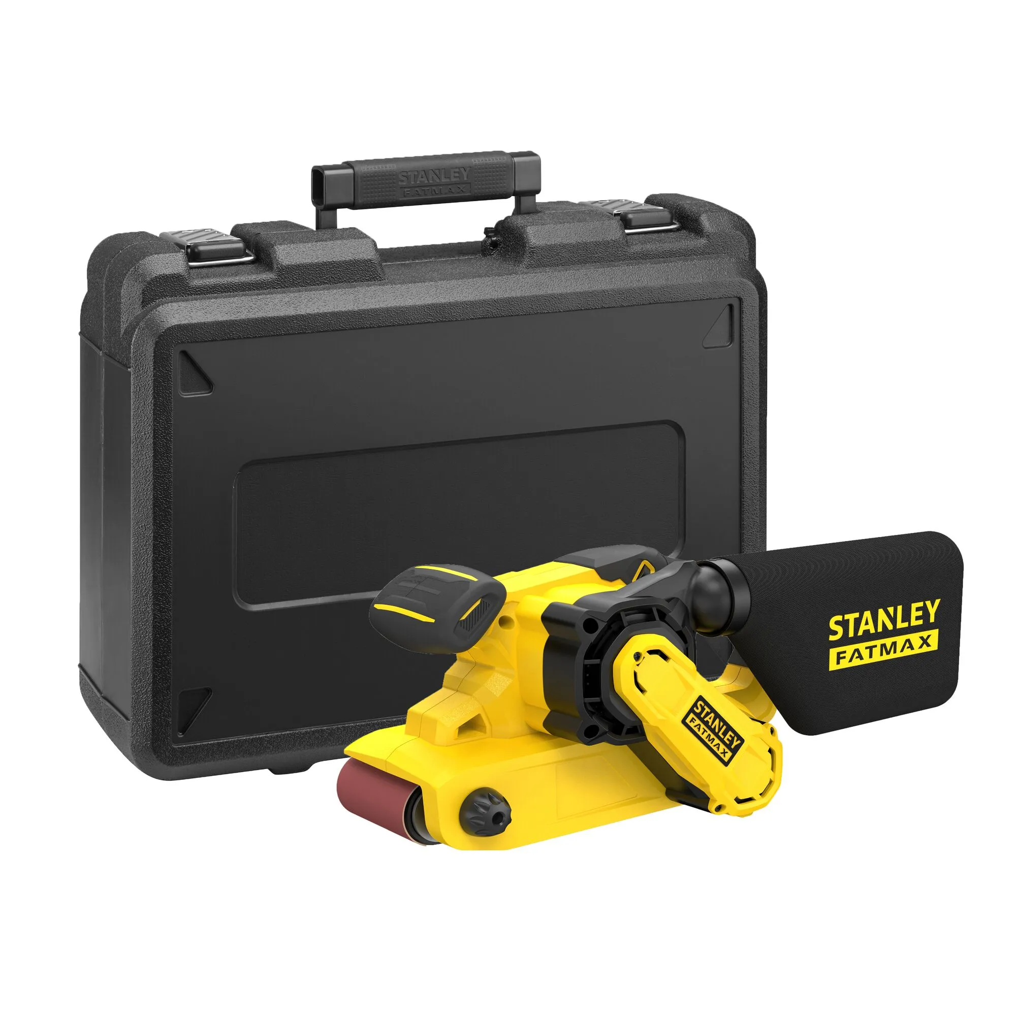 Ponceuse à bande - 1010W - 390 m/min, Plateau 533x76 mm, Rouleaux métalliques - STANLEY FATMAX, FMEW204K-QS