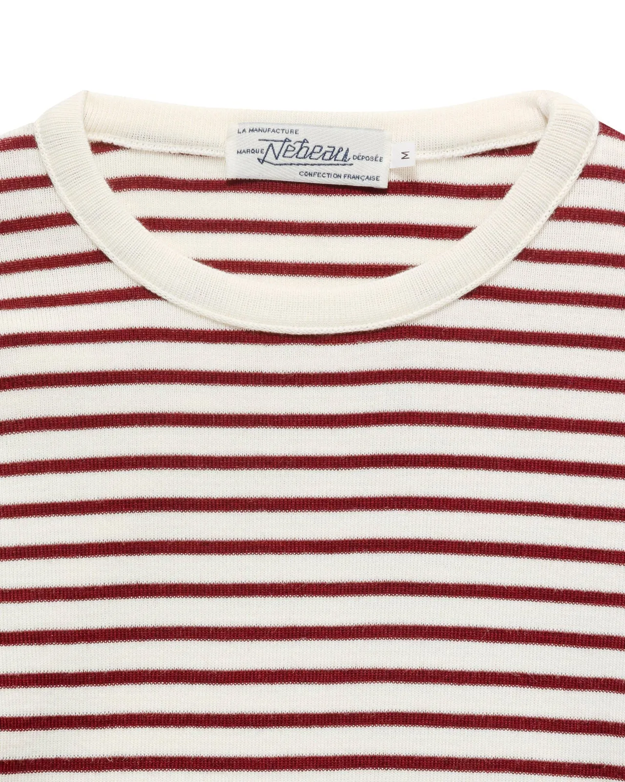 Pull marinière EMERIC Bordeaux/Ecru