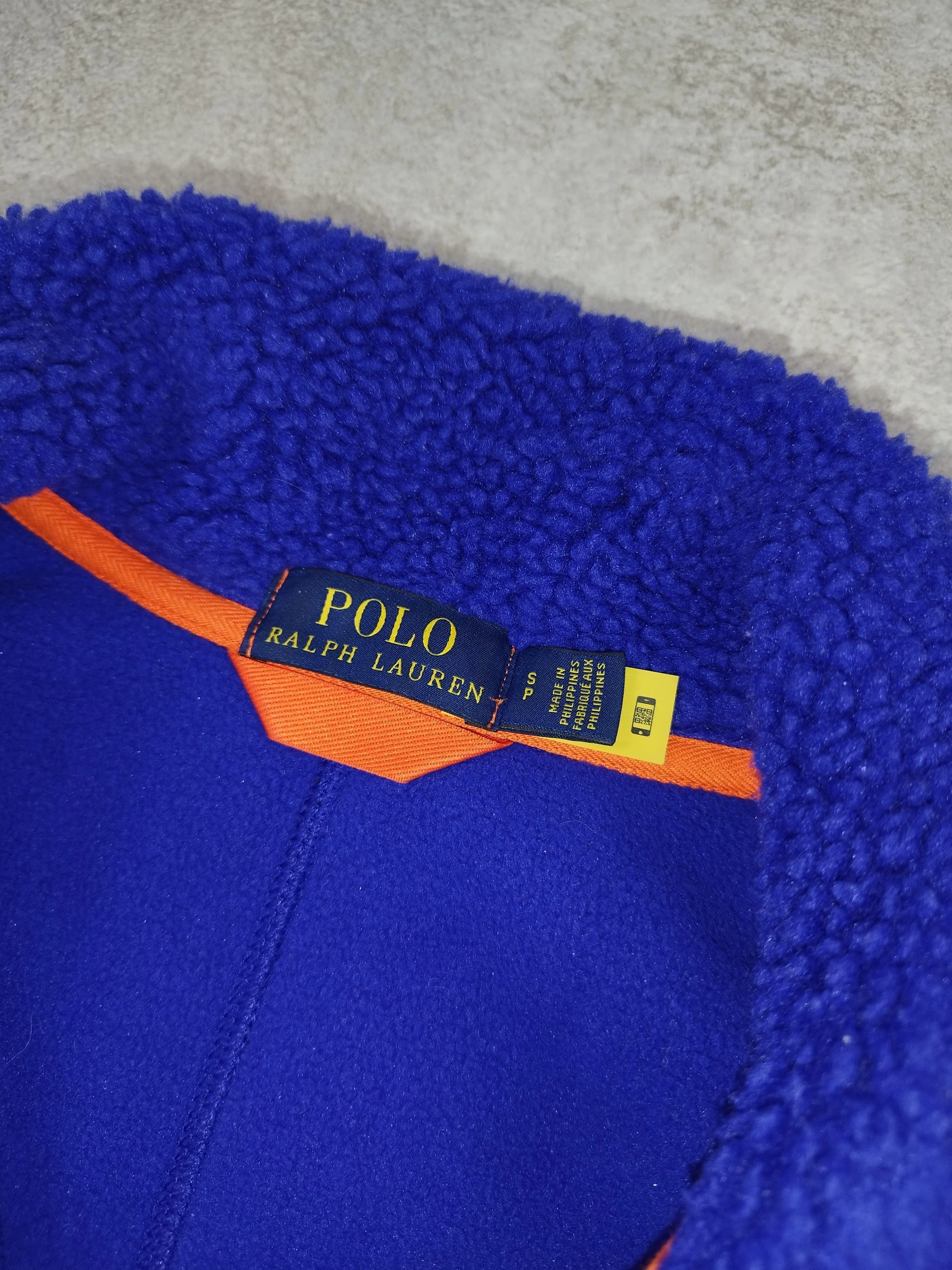 Ralph Lauren - Polaire zippée bleu électrique taille S