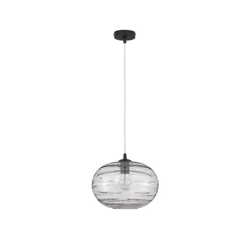 Suspension EVLEEN 1x12W E27 Noir mat L30